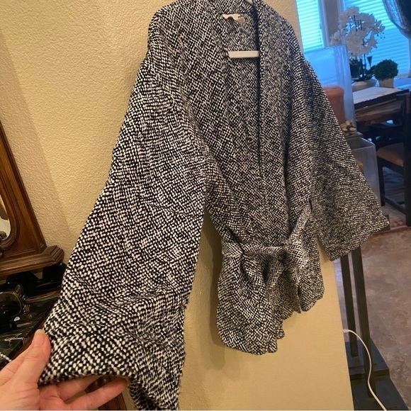 EILEEN FISHER Women 100% Organic Cotton Cardigan Sweater w/ Tie Size Small - Picture 2 of 8